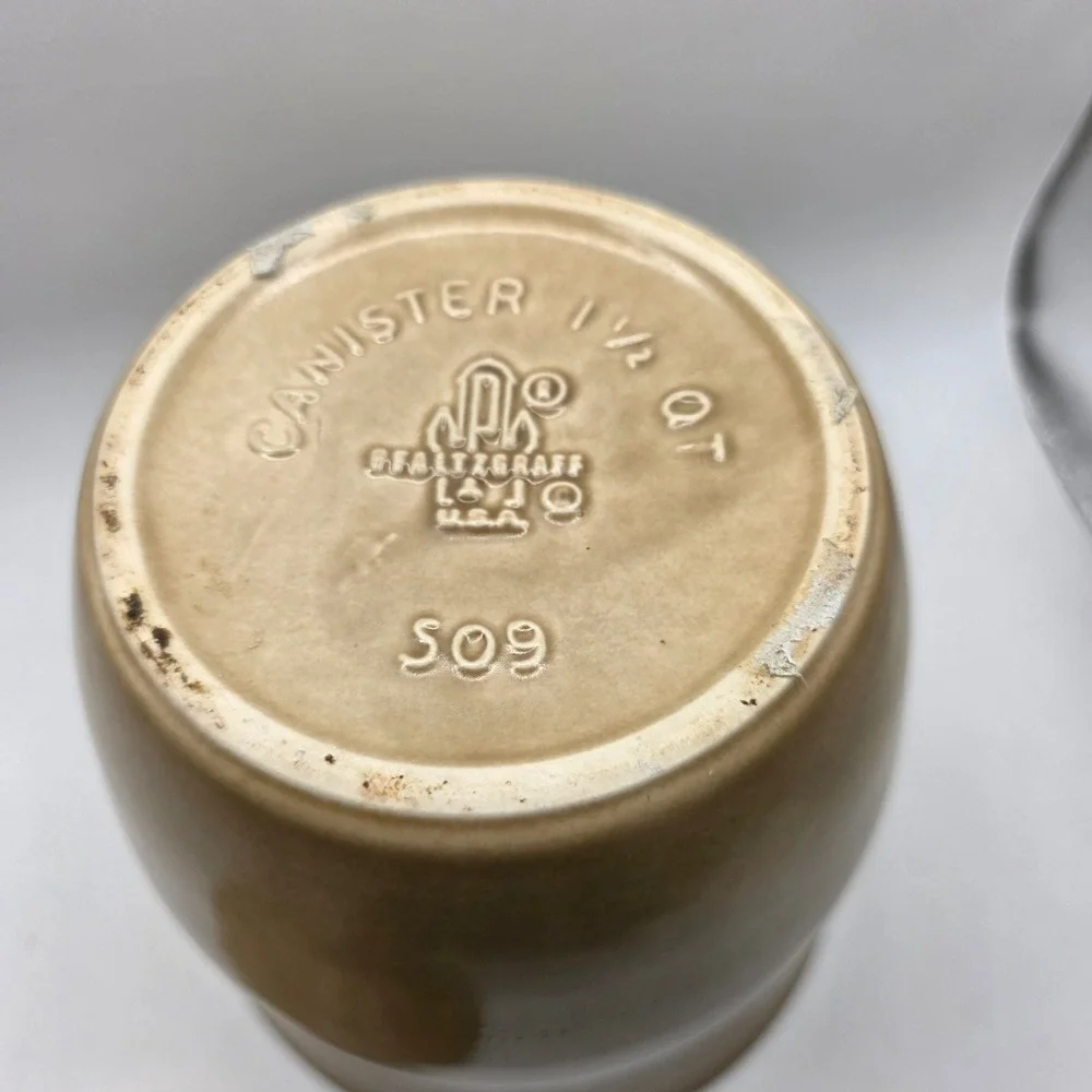 Pfaltzgraff Folkart 1.5 Qt Canister with Lid 509 Blue Floral Stoneware USA